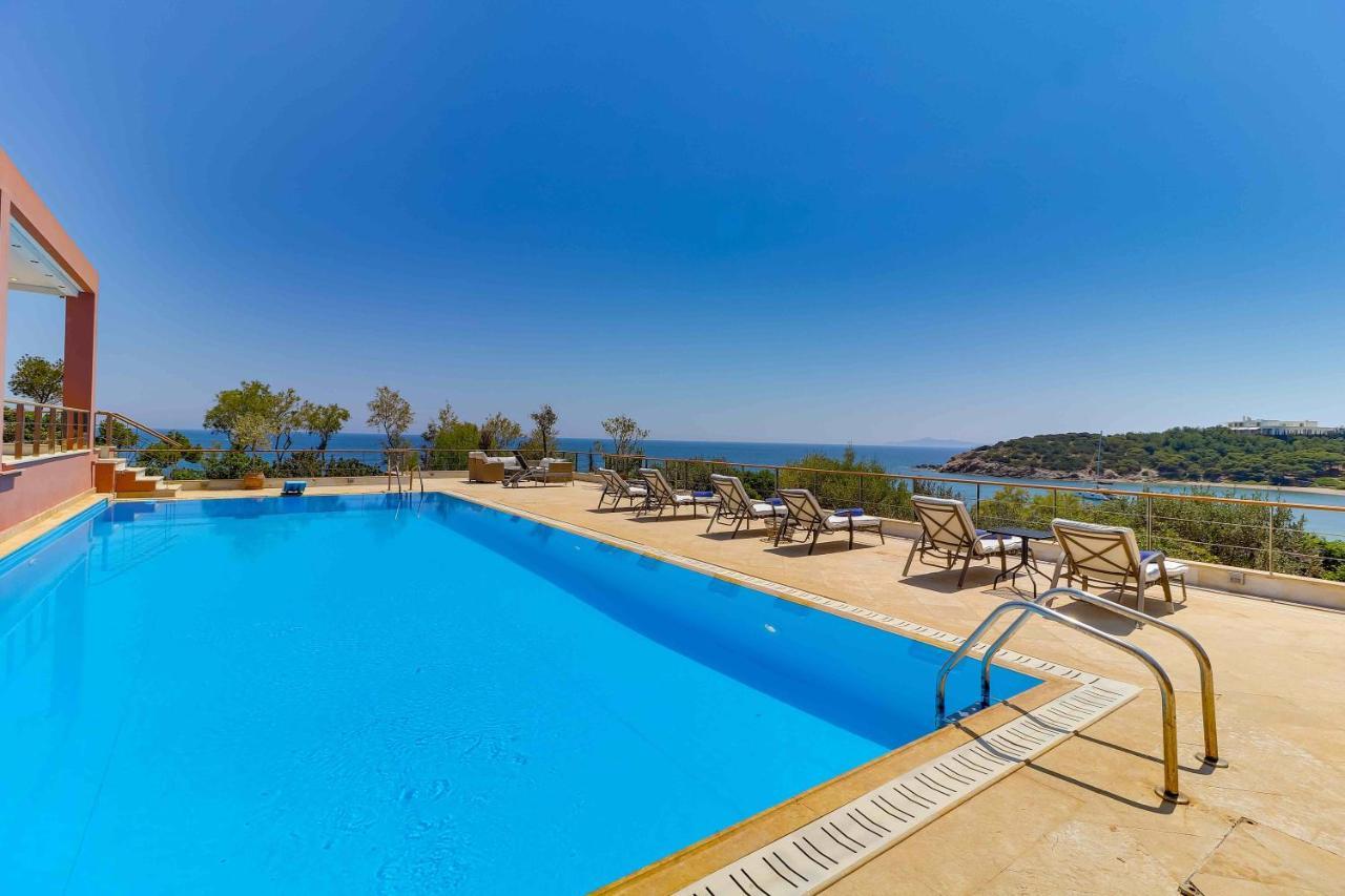 סוניו Black Diamond Beachfront Pool Villa Pasithea In Sounio, Athens מראה חיצוני תמונה