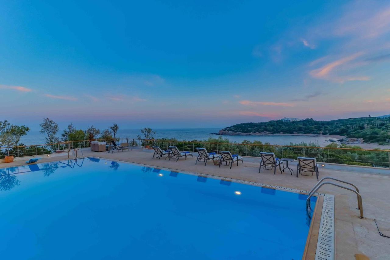 סוניו Black Diamond Beachfront Pool Villa Pasithea In Sounio, Athens מראה חיצוני תמונה