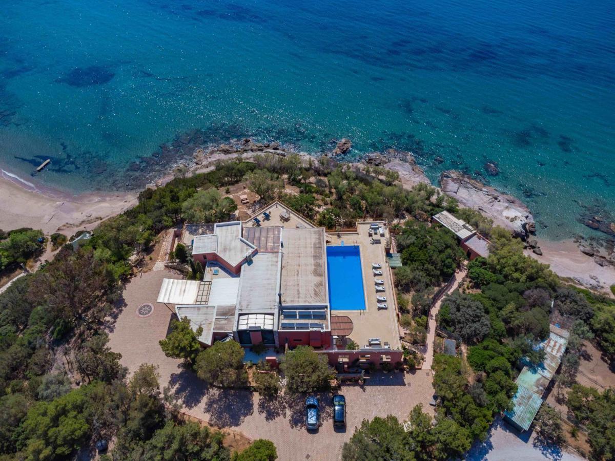 סוניו Black Diamond Beachfront Pool Villa Pasithea In Sounio, Athens מראה חיצוני תמונה