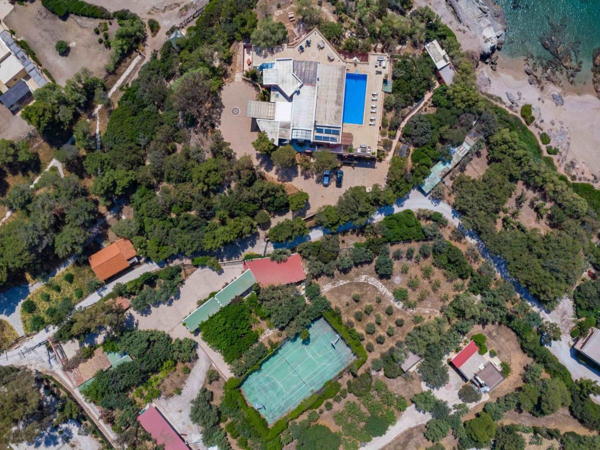 סוניו Black Diamond Beachfront Pool Villa Pasithea In Sounio, Athens מראה חיצוני תמונה