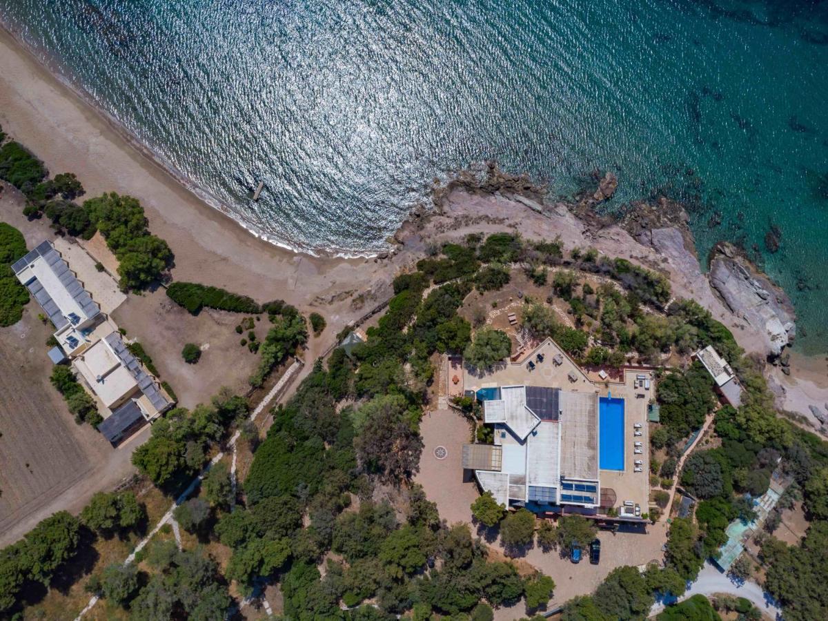 סוניו Black Diamond Beachfront Pool Villa Pasithea In Sounio, Athens מראה חיצוני תמונה
