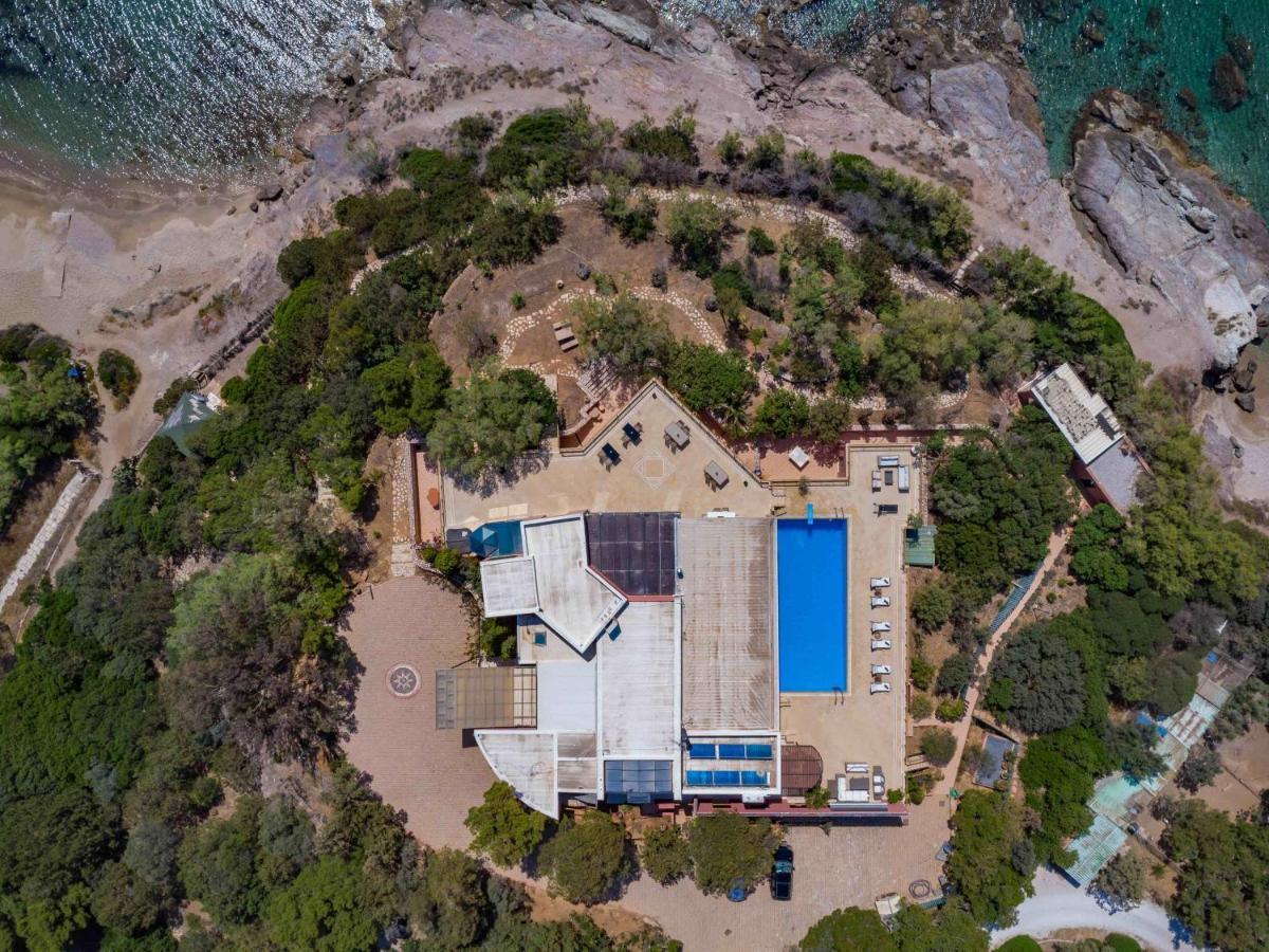 סוניו Black Diamond Beachfront Pool Villa Pasithea In Sounio, Athens מראה חיצוני תמונה