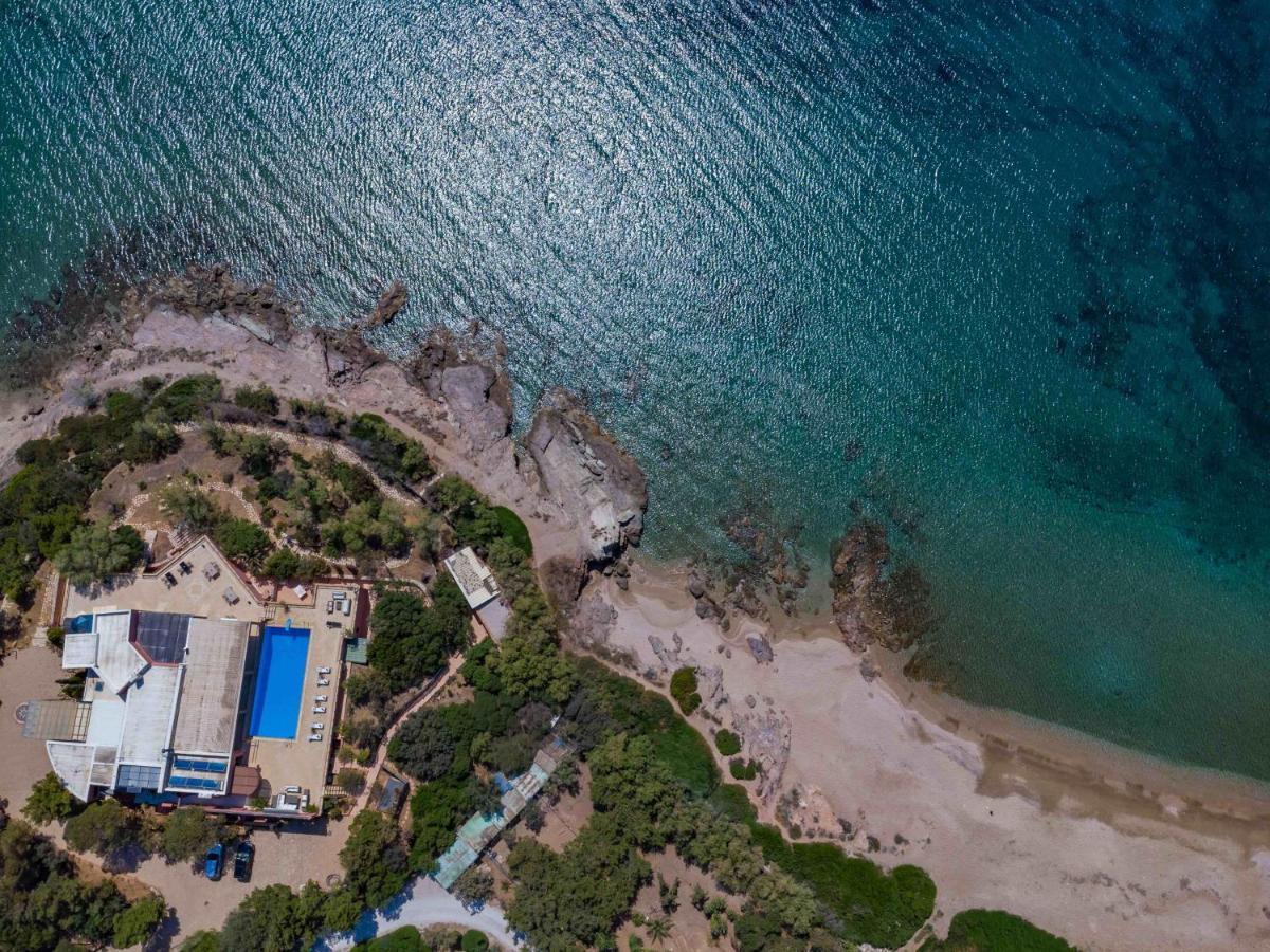 סוניו Black Diamond Beachfront Pool Villa Pasithea In Sounio, Athens מראה חיצוני תמונה