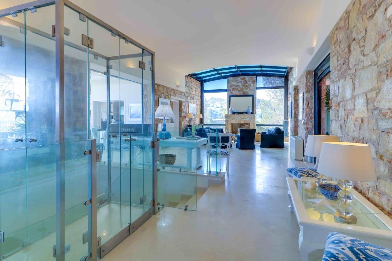 סוניו Black Diamond Beachfront Pool Villa Pasithea In Sounio, Athens מראה חיצוני תמונה